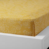 ÅKERTISTEL Flat sheet and 2 pillowcase, yellow, 240x260/50x80 cm
