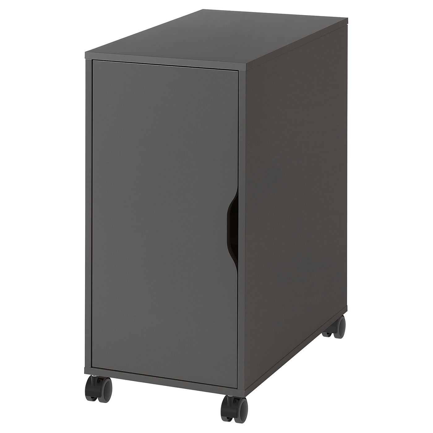 ALEX Storage unit on castors, dark grey/black, 36x76 cm (14 1/8x29 7/8 ")