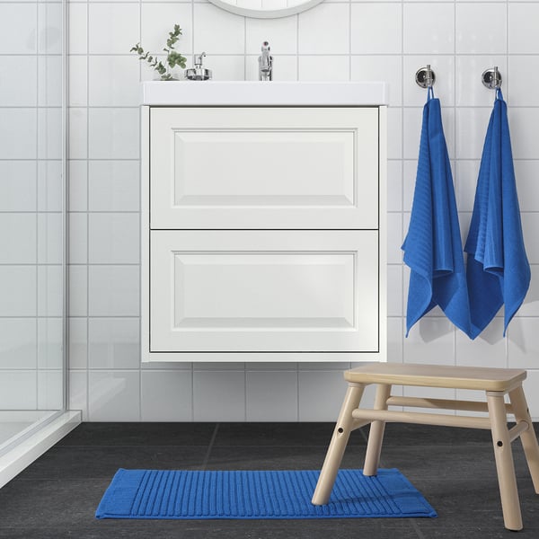 ALSTERN Bath mat, bright blue, 40x60 cm