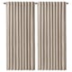ANNAKAJSA Room darkening curtains, 1 pair, beige/with heading tape, 145x155 cm