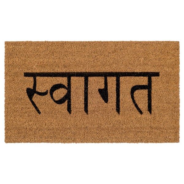 ÅRÖSUND Door mat, natural/black, 40x70 cm