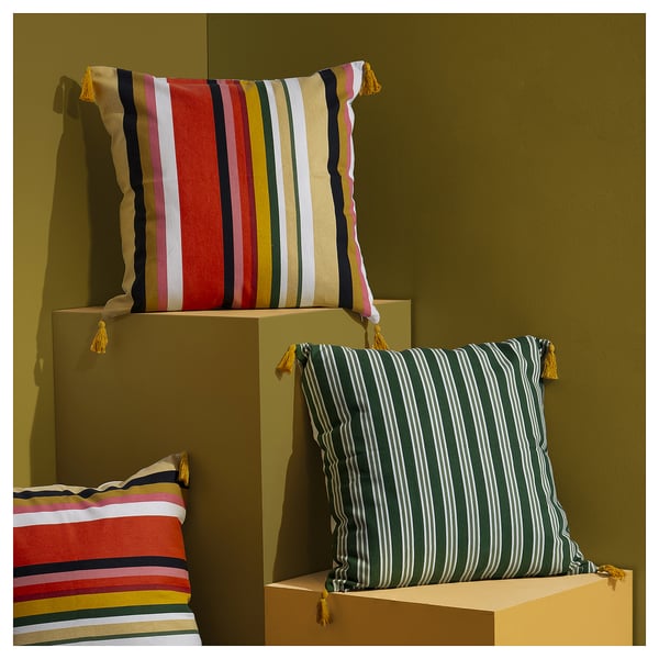 AROMATISK Cushion cover, stripe/multicolour, 50x50 cm