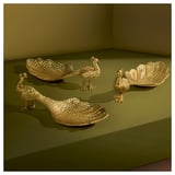AROMATISK Decoration, peacock/gold-colour, 9 cm