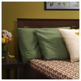 AROMATISK Flat sheet and 2 pillowcase, white/multicolour, 240x260/50x80 cm