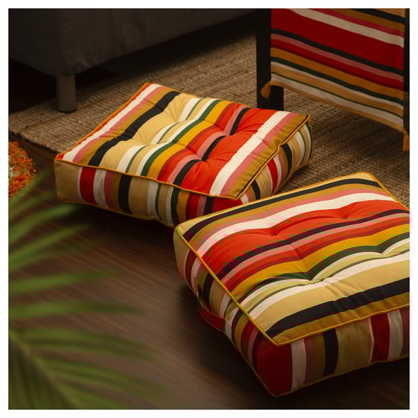 AROMATISK Floor cushion, stripe, 45x45x10 cm