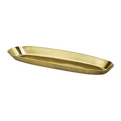 AROMATISK Plate, gold-colour, 50x15 cm