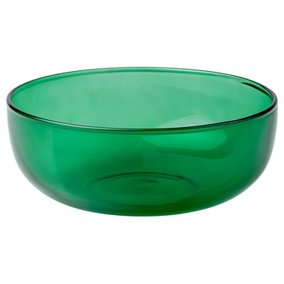 AROMATISK Serving bowl, glass/green, 15x6 cm