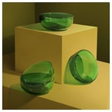 AROMATISK Serving bowl, glass/green, 15x6 cm