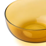 AROMATISK Serving bowl, glass/yellow, 15x6 cm