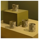 AROMATISK Tealight holder, gold-colour, 9 cm