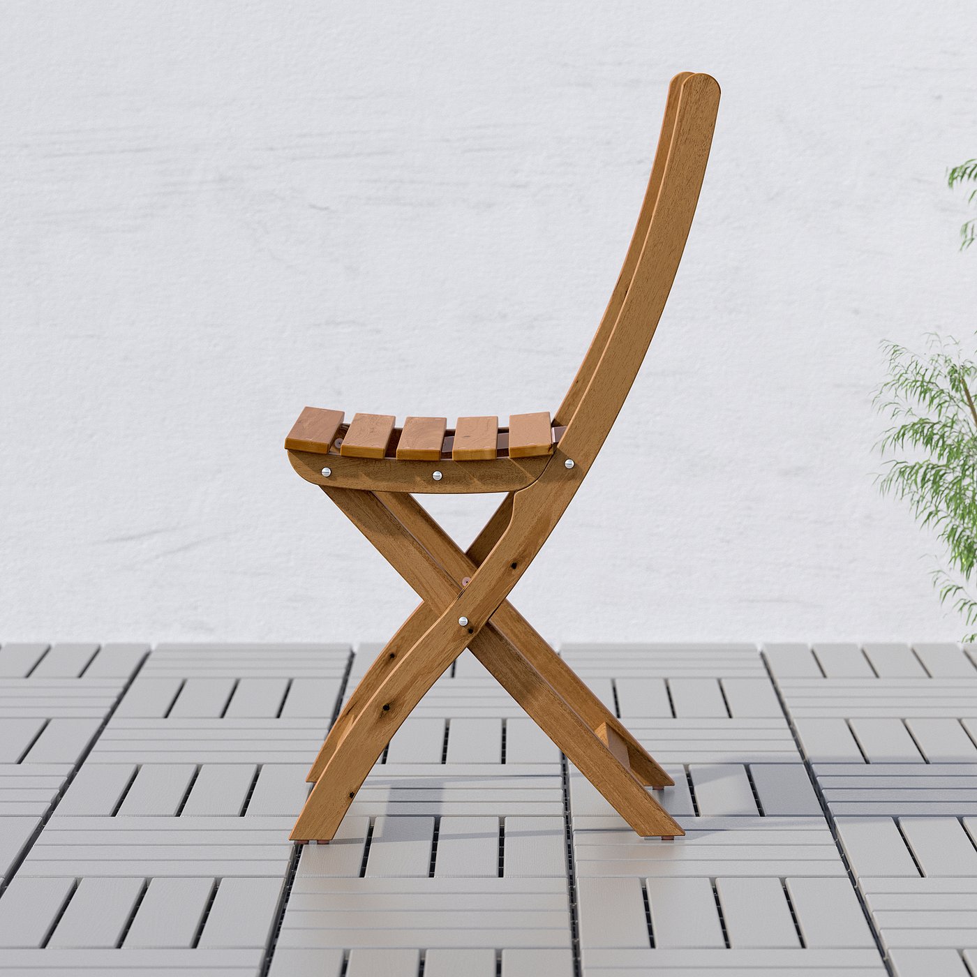 ASKHOLMEN chair, outdoor, foldable dark brown - IKEA
