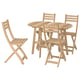 Option: ASKHOLMEN Gateleg table+4 chairs, outdoor, foldable acacia