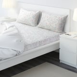 ASKLÖNN Flat sheet and 2 pillowcase, Cherry blossom branch/white/green, 240x260/50x80 cm