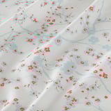ASKLÖNN Flat sheet and 2 pillowcase, Cherry blossom branch/white/green, 240x260/50x80 cm