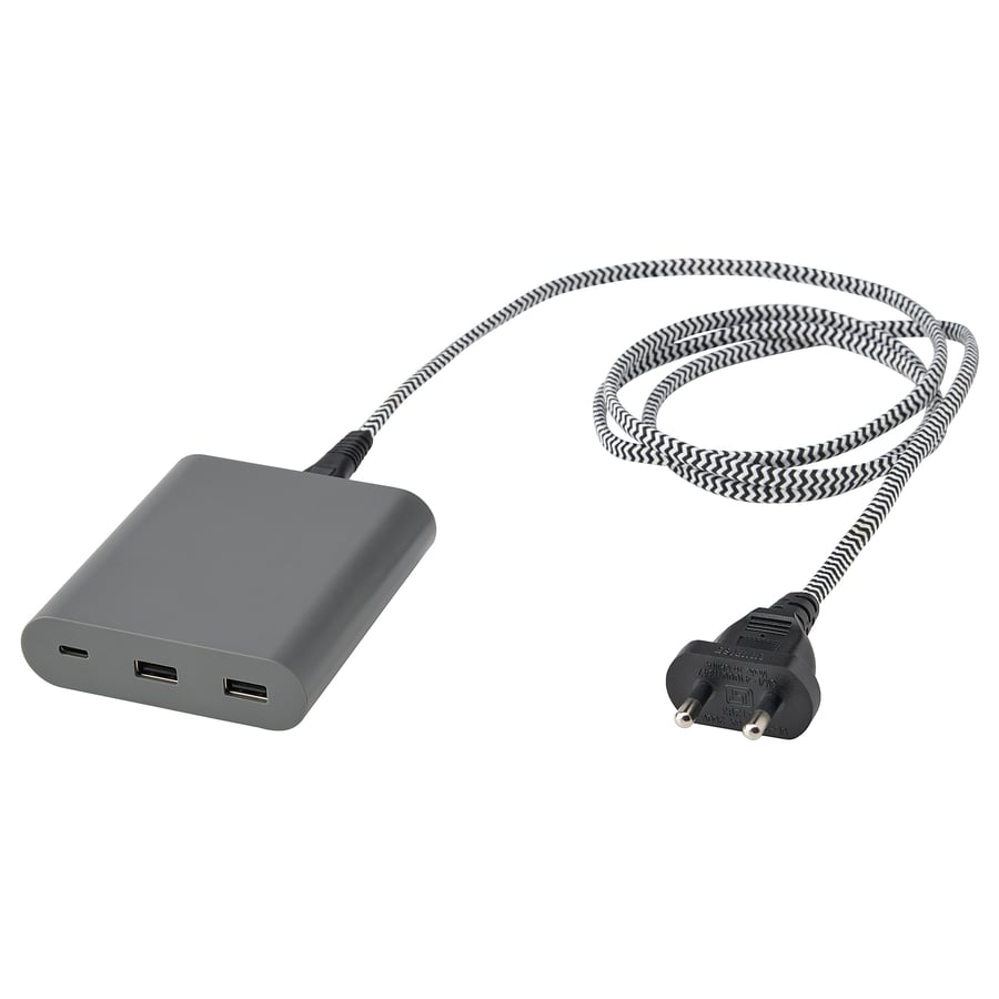 ÅSKSTORM 40W USB charger, dark grey IKEA