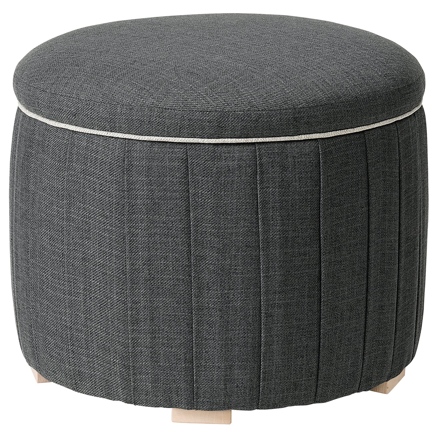 ÅTERLÖGA Pouffe, with storage/Kilanda dark grey