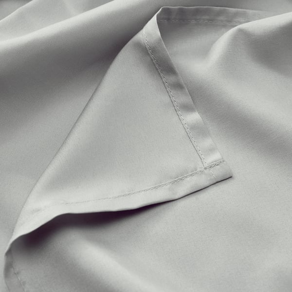 BÄRGLIM Flat sheet and pillowcase, grey, 150x260/50x80 cm