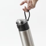BÅGCIKLID Steel vacuum flask, silver-colour, 1 l