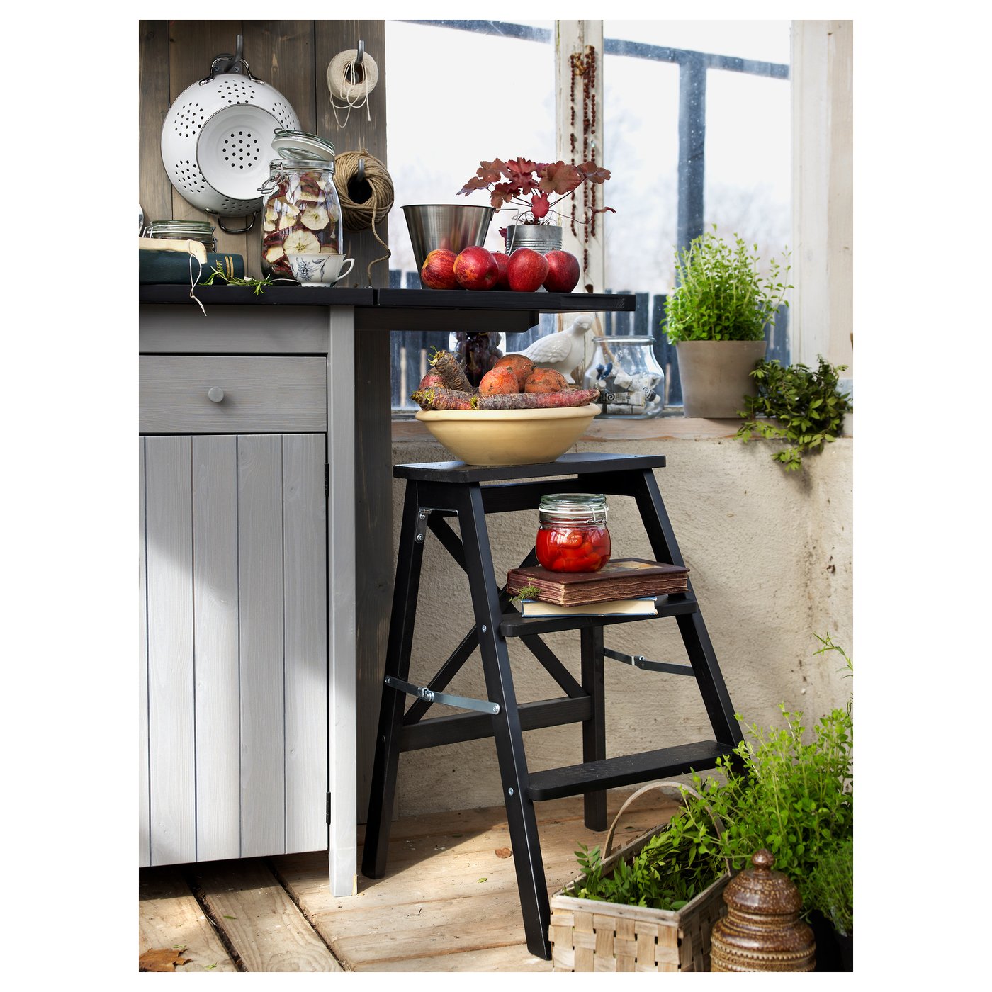 BEKVÄM step stool, black, 63 cm (243/4
