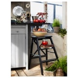 BEKVÄM Step stool, black, 63 cm