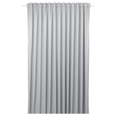 BENGTA Block-out curtain, 1 length, light grey/with heading tape, 210x250 cm