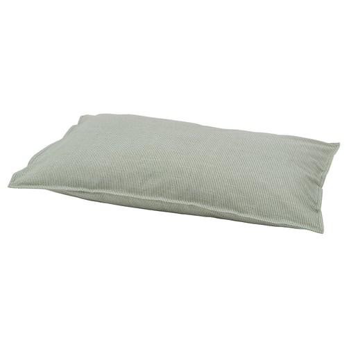 BERGPALM green striped pillowcase, rectangular, 100% cotton, vintage stripes.