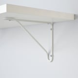BERGSHULT / FÖRLÄGGARE Wall shelf, white/white, 120x30 cm