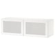 BESTÅ Shelf unit with doors, white/Mörtviken white, 120x42x38 cm