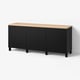 BESTÅ Storage combination with doors, black-brown/Lappviken/Stubbarp black-brown, 180x42x76 cm