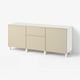 BESTÅ Storage combination with drawers, Krukmakare beige/Stubbarp white, 180x42x74 cm