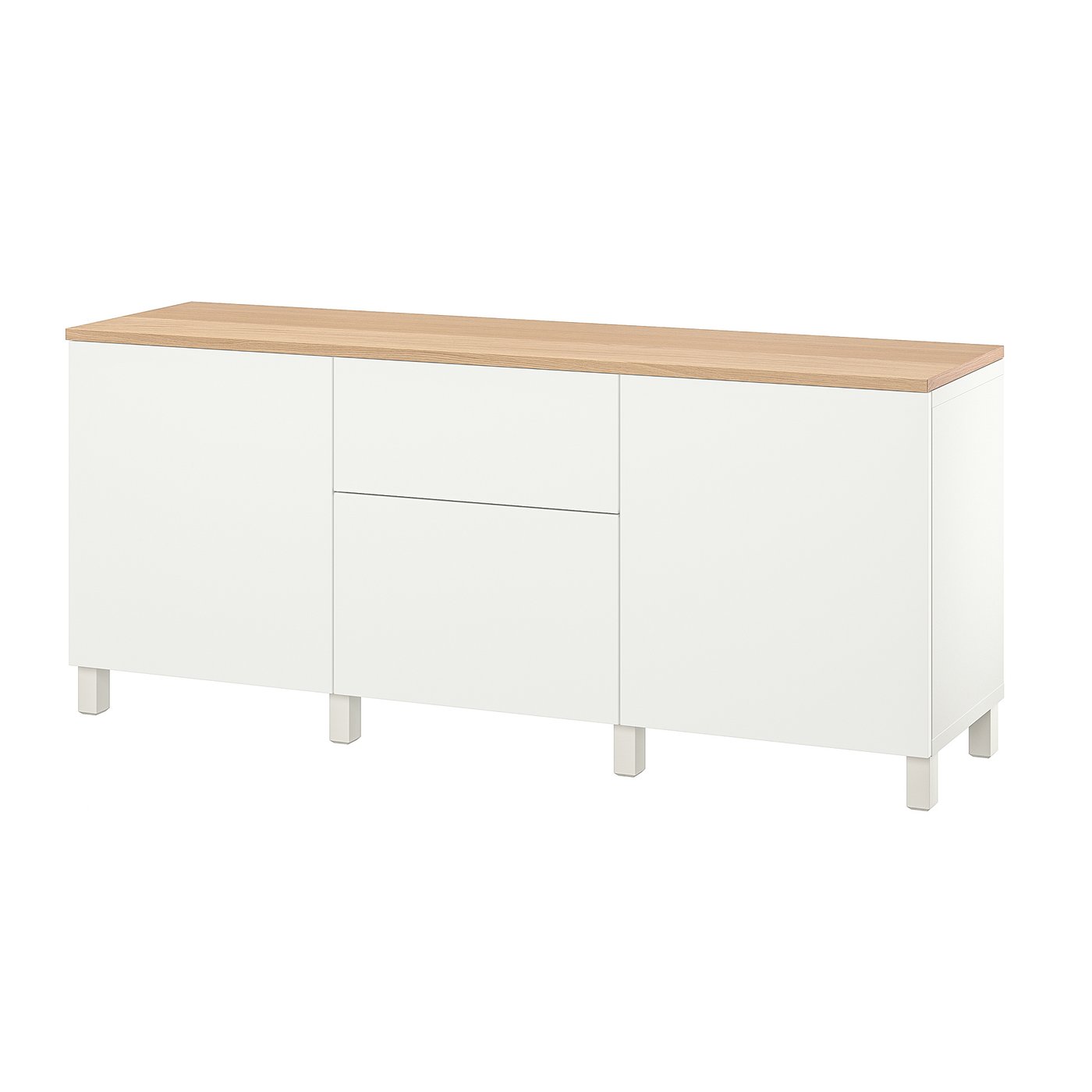 BESTÅ Storage combination with drawers, white/Lappviken/Stubbarp white, 180x42x76 cm (70 7/8x16 1/2x29 7/8 ")