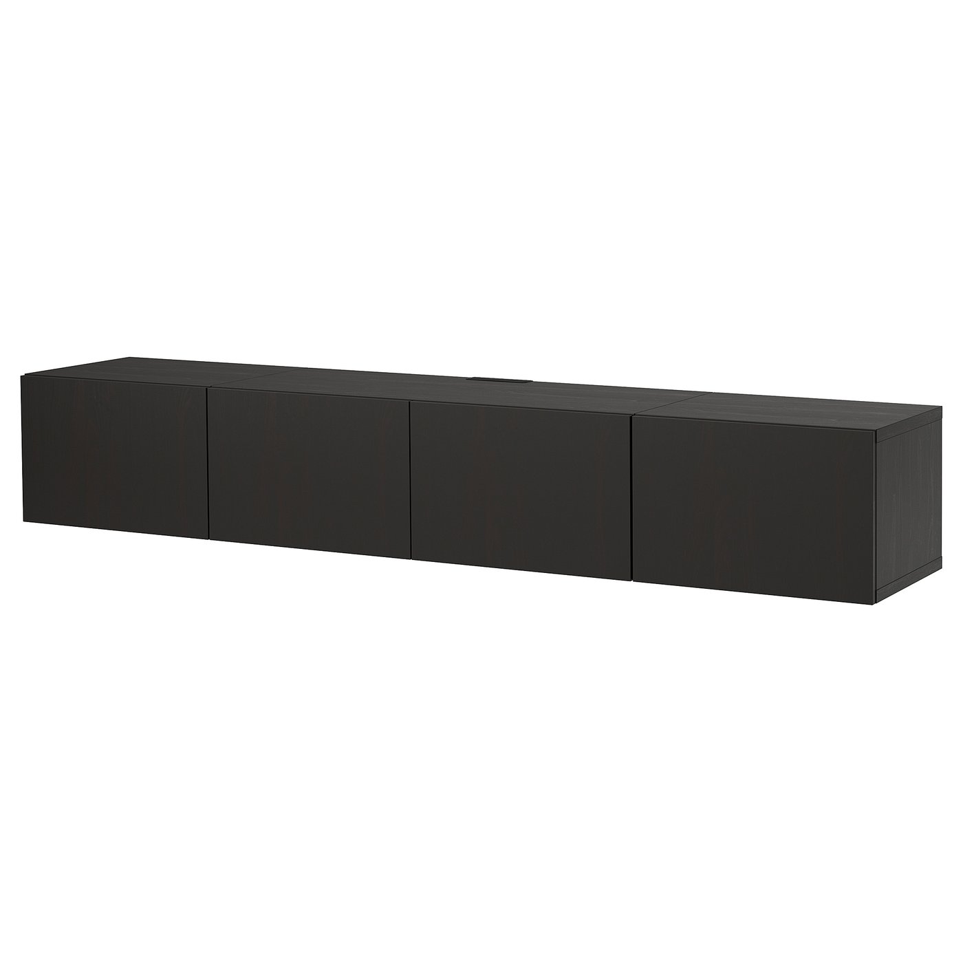 BESTÅ TV bench with doors, black-brown/Lappviken black-brown, 240x42x38 cm (94 1/2x16 1/2x15 ")