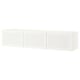 BESTÅ TV bench with doors, white/Hanviken white, 180x42x38 cm