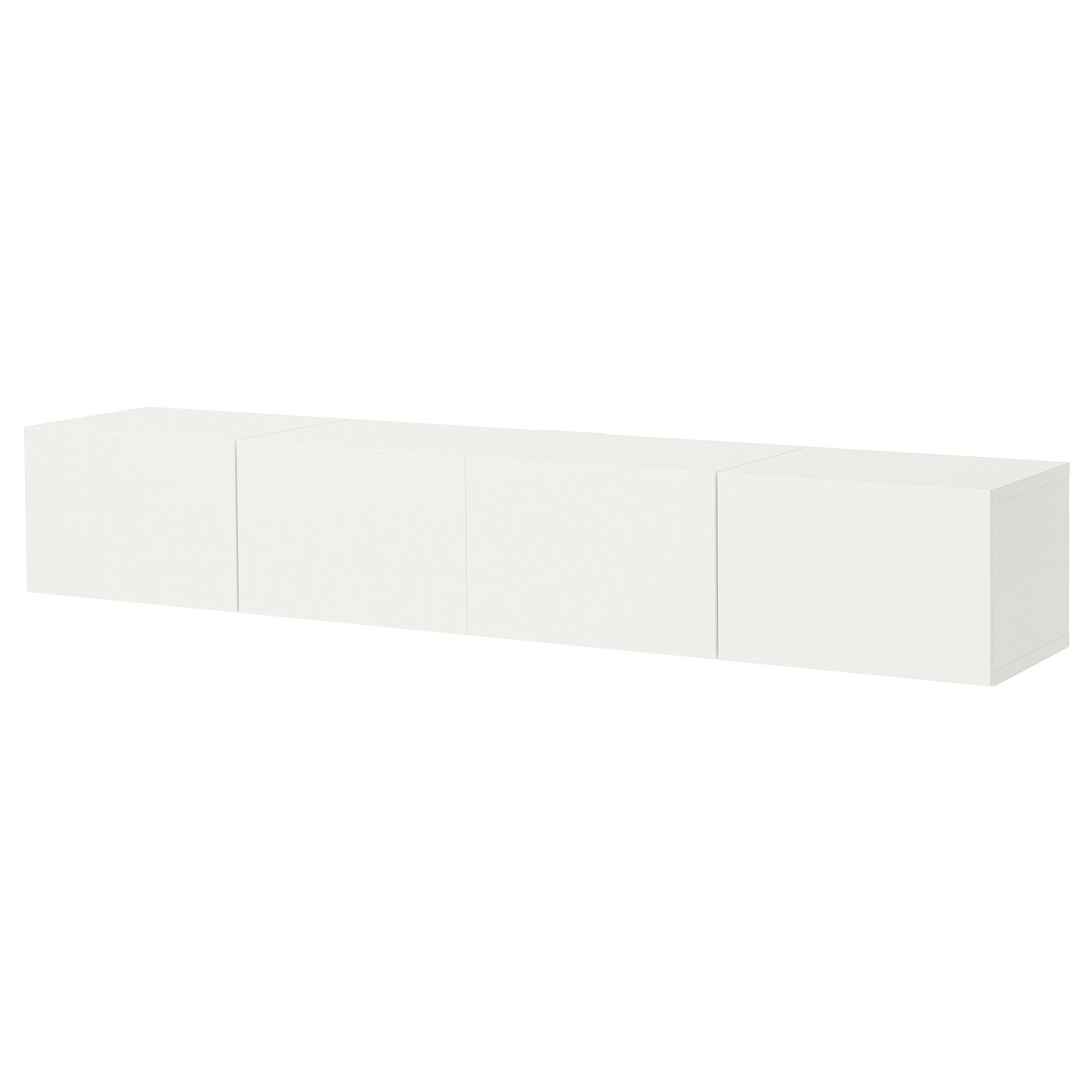 BESTÅ TV bench with doors, white/Lappviken white, 240x42x38 cm (94 1/2x16 1/2x15 ")