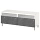 BESTÅ TV bench with drawers, white/Bergsviken/Ösarp black, 120x42x48 cm