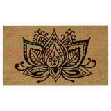 BJERNEDE Door mat, natural/black, 40x70 cm