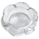 BLADFÅGEL Tealight holder, clear glass, 3 cm