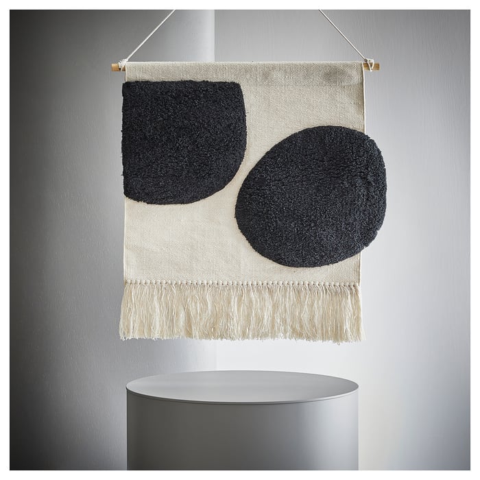 BLANDSKOG hanging tapestry, beige/black, 70x70 cm (271/2x271/2") IKEA
