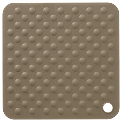 BLÅSJÖN Shower mat, beige, 50x50 cm