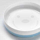 BÖRJA Plate/bowl, white/blue