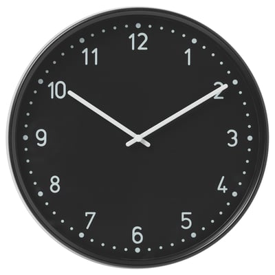 BONDIS Wall clock, black, 38 cm