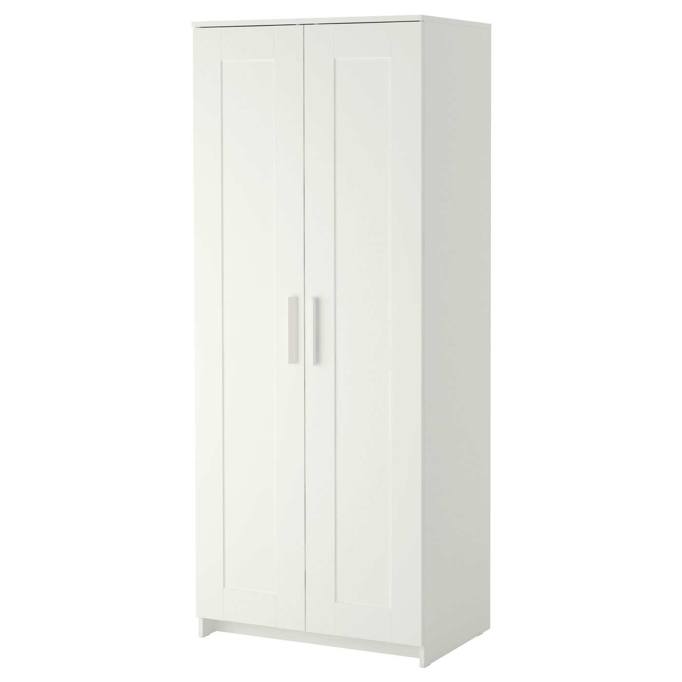 BRIMNES Wardrobe with 2 doors, white, 78x50x190 cm (30 3/4x19 5/8x74 3/4 ")