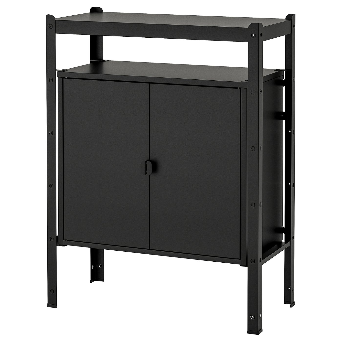 BROR Shelving unit with cabinets, black, 85x40x110 cm (33 1/2x15 3/4x43 1/4 ")