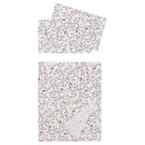 BRUDKRUSBÄR Flat sheet and 2 pillowcase, white/multicolour, 240x260/50x80 cm