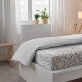 BRUDKRUSBÄR Flat sheet and pillowcase, white/multicolour, 150x260/50x80 cm