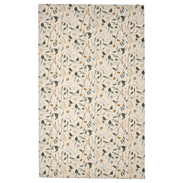 DAKSJUS tablecloth, wipeable/sprout patterned offwhite, 145x240 cm