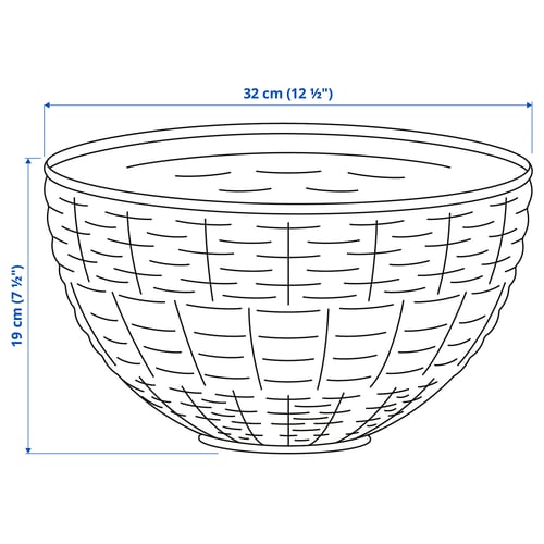 DJURTRÄNARE Basket, white/black/blue, 32x19 cm