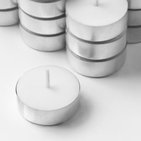 DRILLSNÄPPA Unscented tealight, 3.5 hr