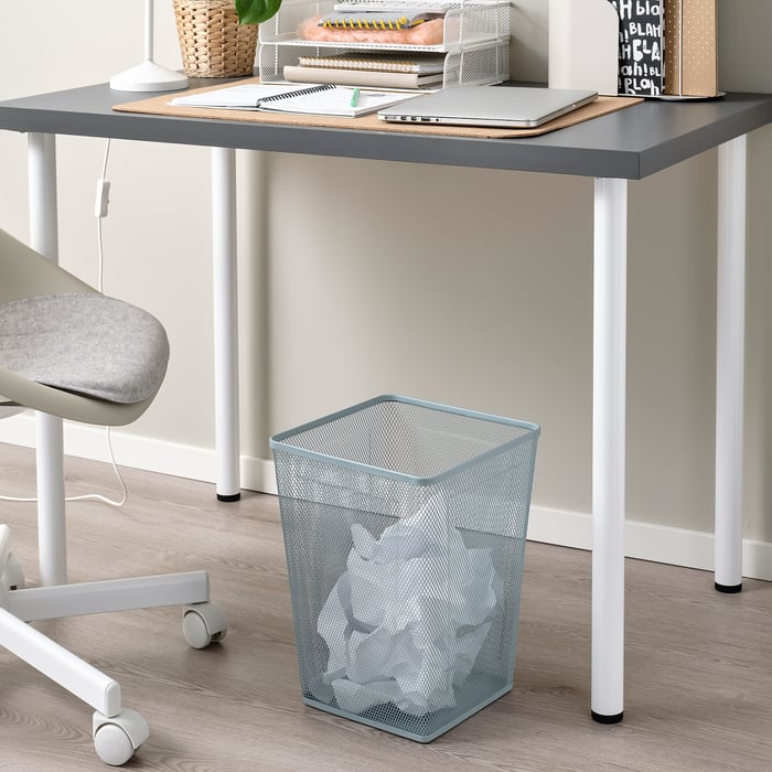 DRÖNJÖNS wastepaper basket, light greyblue IKEA