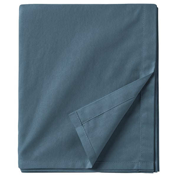 DVALA Flat sheet, blue, 240x260 cm